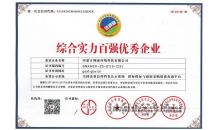 综合实力优秀百强企业证书